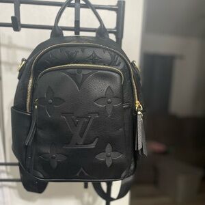 Black Leather Backpack